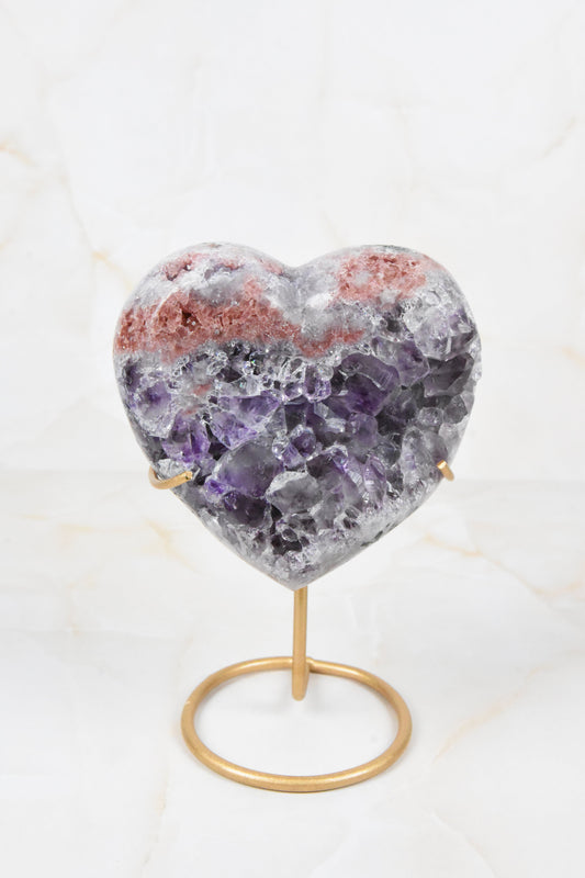 Roosa ametüst - süda 1