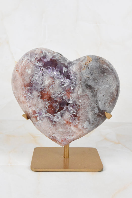 Roosa ametüst - süda 2